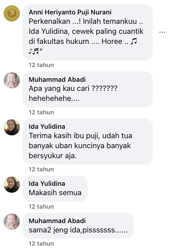 Pengakuan teman Ida Yulidina